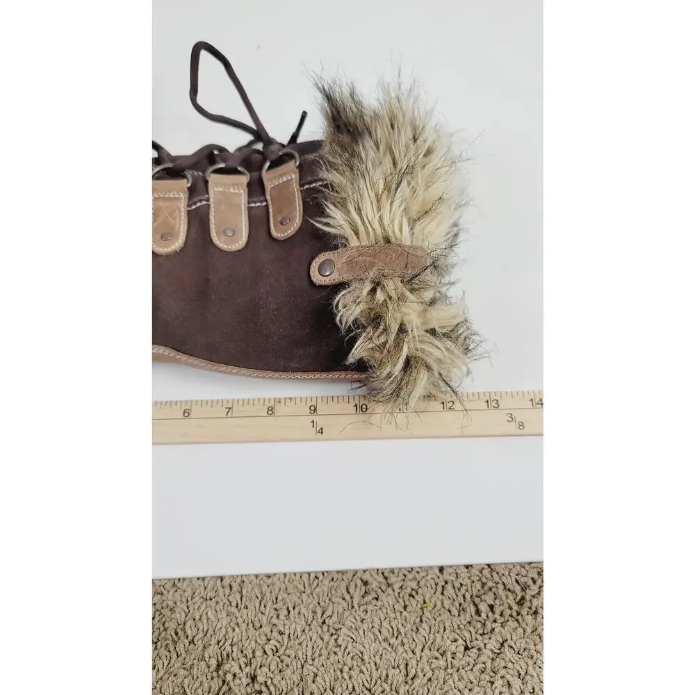 Sorel Joan Of Arctic Faux Fur Trim Waterproof  Snow Boots in Brown, sz 6